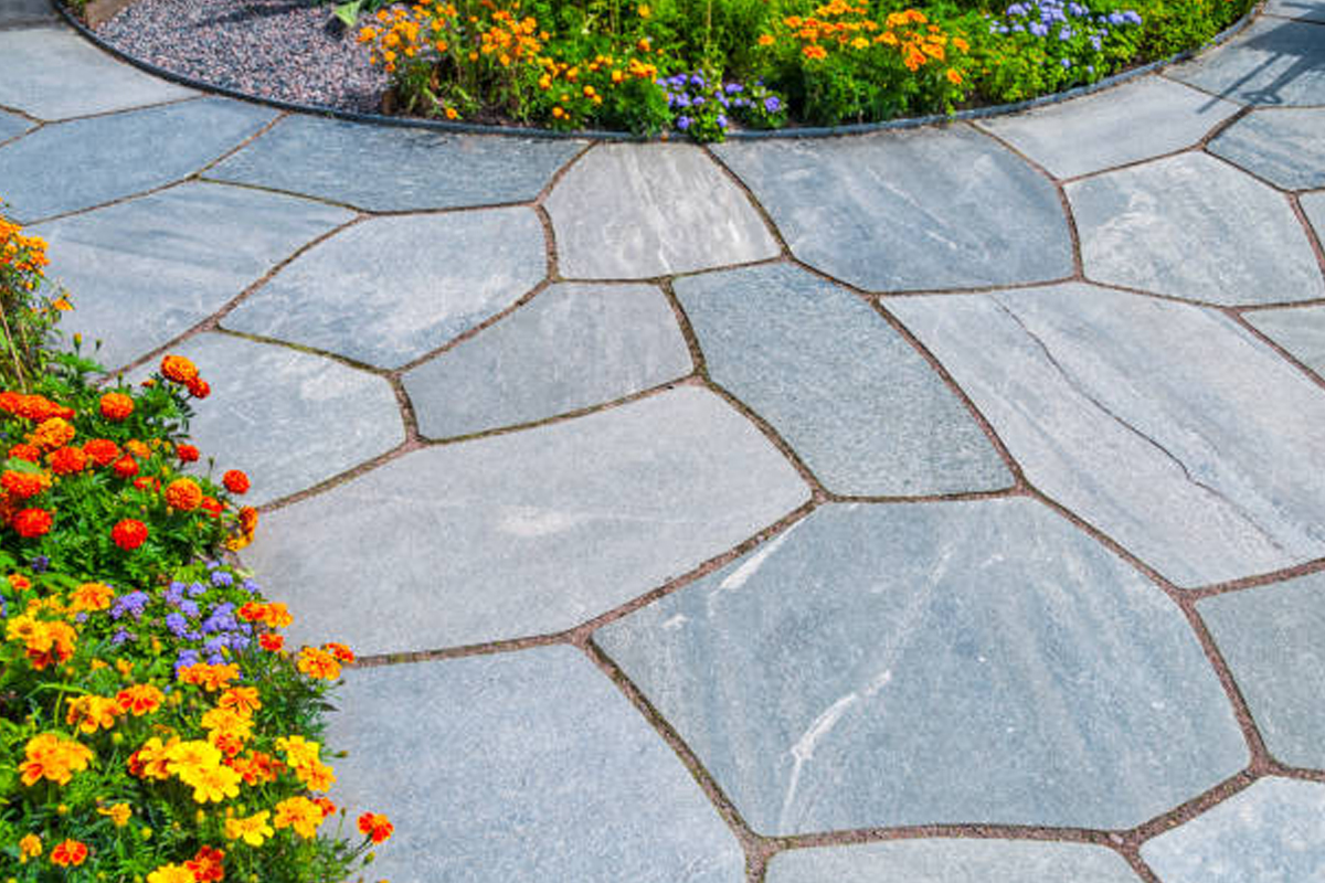 Flagstone & Natural Stone Patio installation Rockford