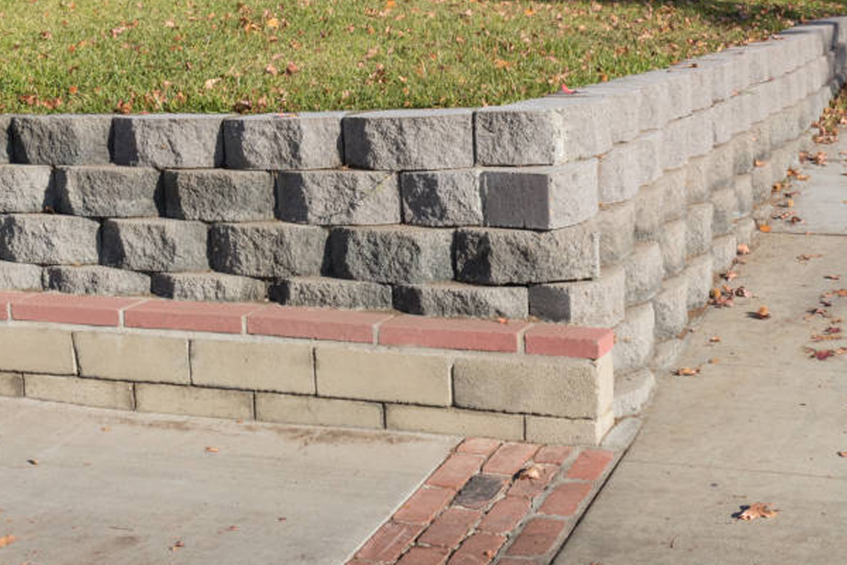 Pavestone & Versa-Lok Block Wall Installation Rockford