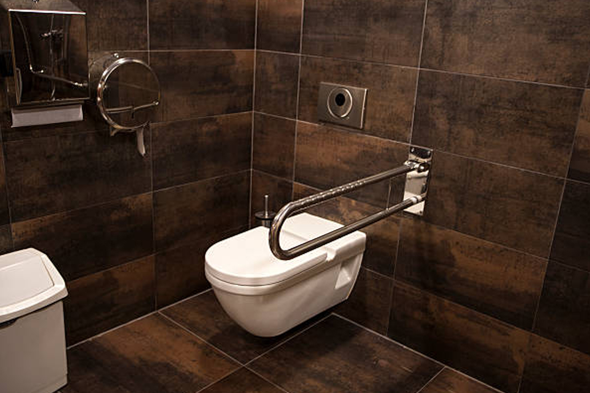 Wall-Mounted Toilet Safety Support Installation
