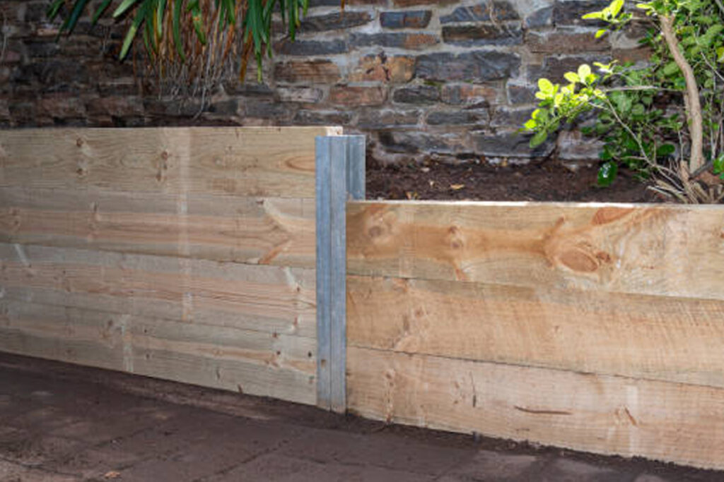Wood Retaining Wall Installation Rockford